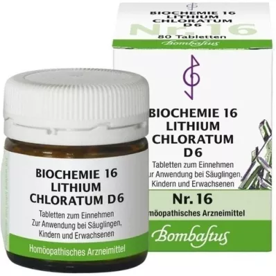 BIOCHEMIE 16 Clorato de litio D 6 comprimidos, 80 uds
