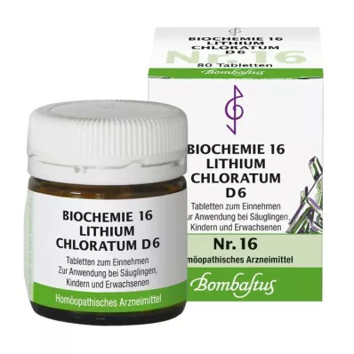 Bioquímica 16 cloratum de litio D 6 tabletas, 80 st
