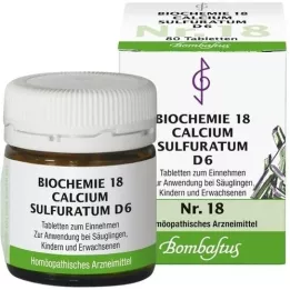 BIOCHEMIE 18 Calcium sulphuratum D 6 comprimidos, 80 uds