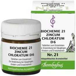 BIOCHEMIE 21 Zincum chloratum D 6 comprimidos, 80 uds