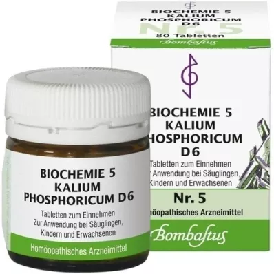 BIOCHEMIE 5 Kalium phosphoricum D 6 comprimidos, 80 uds
