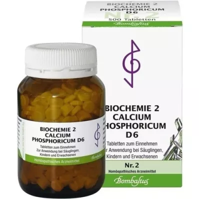 BIOCHEMIE 2 Calcio fosfórico D 6 comprimidos, 500 uds