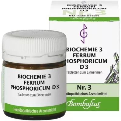 BIOCHEMIE 3 Ferrum phosphoricum D 3 comprimidos, 80 uds