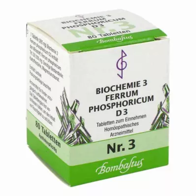 Bioquímica 3 tabletas de Ferrum phosphoricum D3 (80 piezas) Bioquímica 3 tabletas de Ferrum phosphoricum D3 (80 piezas)