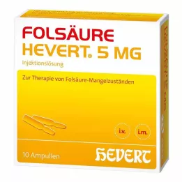 FOLSÄURE HEVERT Ampollas de 5 mg, 10 uds