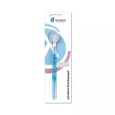 MIRADENT Espejo bucal antivaho transp. azul, 1 ud