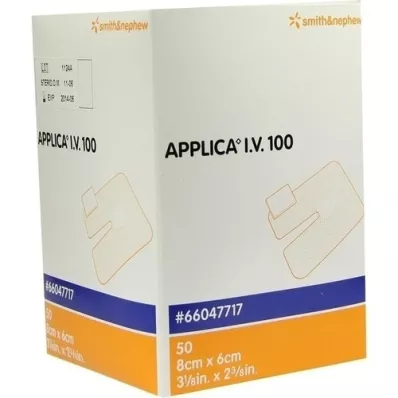 APPLICA Esparadrapo para cánula I.V.100 con almohadilla absorbente, 50 uds