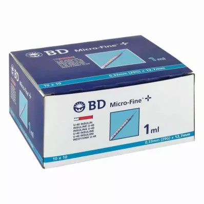 BD MICRO-FINE+ Insulinspr.1 ml U40 12,7 mm, 100X1 ml