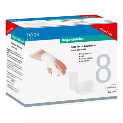 HÖGA-MUBILAST Venda de fijación 8 cmx4 m sin celofán, 20 uds