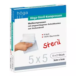 HÖGA-KOMPRESSEN 5x5 cm estéril 8x, 5X2 St