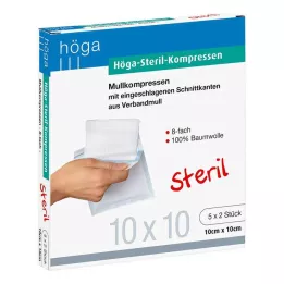 HÖGA-KOMPRESSEN 10x10 cm estéril 8x, 5X2 uds