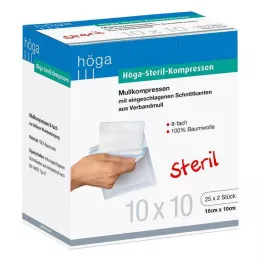 HÖGA-KOMPRESSEN 10x10 cm estéril 8x, 25X2 uds