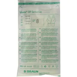 VASCO OP Guantes sensibles, estériles, sin polvo, talla 8.0, 2 uds