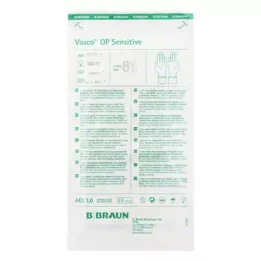 VASCO OP Guantes sensibles, estériles, sin polvo, talla 8,5, 2 uds