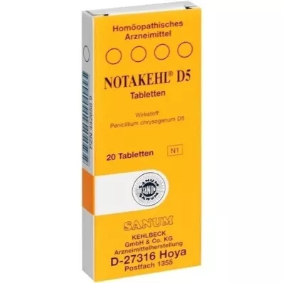 NOTAKEHL D 5 pastillas, 20 uds