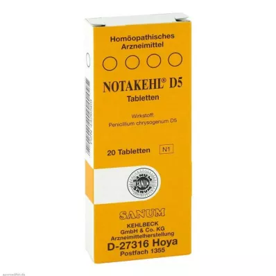 NOTAKEHL D 5 pastillas, 20 uds