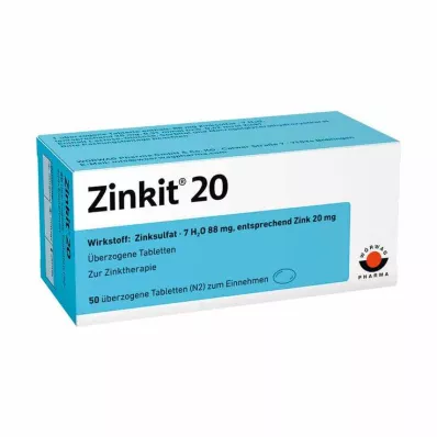 ZINKIT 20 comprimidos recubiertos, 50 uds
