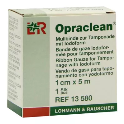 OPRACLEAN Venda de gasa para tampón con yodoformo 1 cm x 5 m, 1 ud