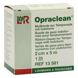 OPRACLEAN Venda de gasa para tampón con yodoformo 2 cm x 5 m, 1 ud