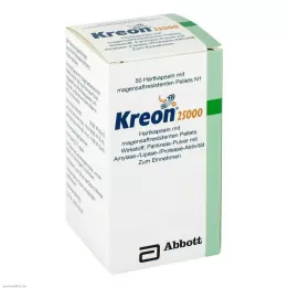 KREON 25.000 cápsulas duras con gránulos con recubrimiento entérico, 50 unidades