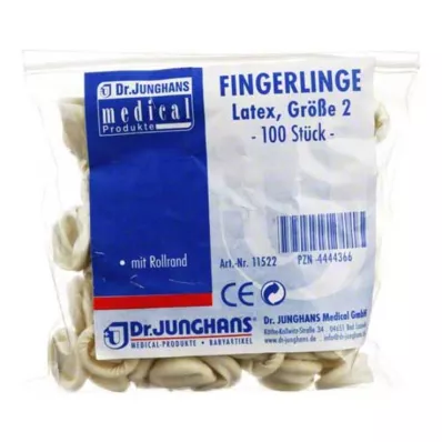 FINGERLING OP Látex tamaño 2 enrollado, 100 unidades FINGERLING OP Látex tamaño 2 enrollado, 100 unidades