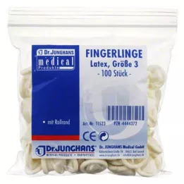 FINGERLING OP Látex tamaño 3 enrollado, 100 unidades