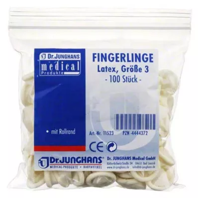 FINGERLING OP Látex tamaño 3 enrollado, 100 unidades FINGERLING OP Látex tamaño 3 enrollado, 100 unidades