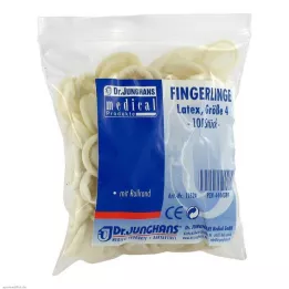 FINGERLING OP Látex tamaño 4 enrollado, 100 unidades