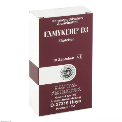 Supositorios Exmykehl D 3, 10 piezas