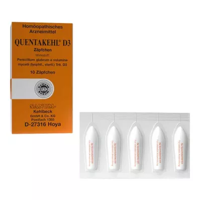 Quentakehl D 3 supositorios, 10 piezas Quentakehl D 3 supositorios, 10 piezas