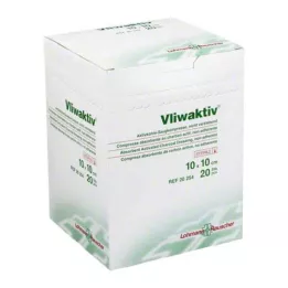 VLIWAKTIV Comp. de aspiración de carbón activado estéril 10x10 cm, 20 uds