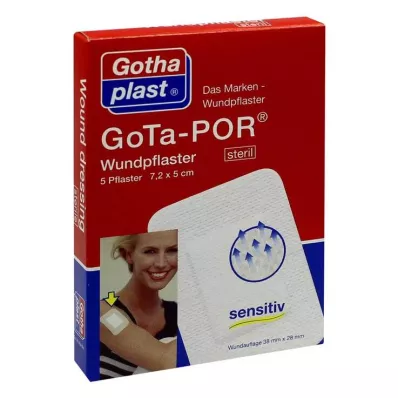 GOTA-POR Esparadrapo para heridas 5x7,2 cm estéril, 5 uds