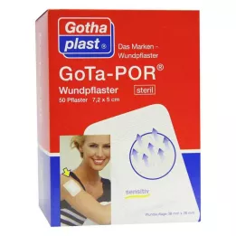 GOTA-POR Esparadrapo para heridas 5x7,2 cm estéril, 50 uds