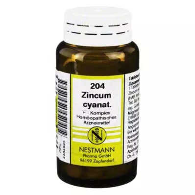 ZINCUM CYANATUM Complejo F nº 204 Comprimidos, 120 uds