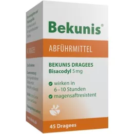 BEKUNIS Dragees Bisacodyl 5 mg comprimidos con cubierta entérica, 45 uds