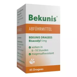 BEKUNIS Dragees Bisacodyl 5 mg comprimidos con cubierta entérica, 45 uds