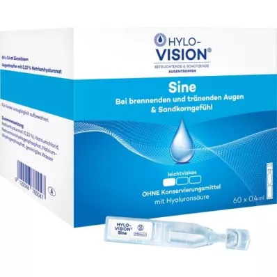 HYLO-VISION pipetas monodosis sine, 60X0,4 ml