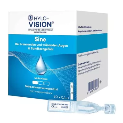 HYLO-VISION pipetas monodosis sine, 60X0,4 ml HYLO-VISION pipetas monodosis sine, 60X0,4 ml