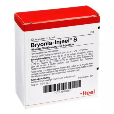 BRYONIA INJEEL Ampollas S, 10 uds BRYONIA INJEEL Ampollas S, 10 uds