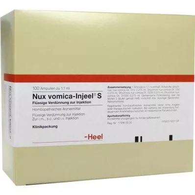 NUX VOMICA INJEEL Ampollas S, 100 uds NUX VOMICA INJEEL Ampollas S, 100 uds