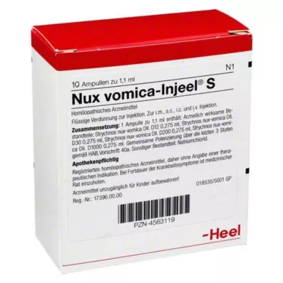 NUX VOMICA INJEEL Ampollas S, 10 uds NUX VOMICA INJEEL Ampollas S, 10 uds