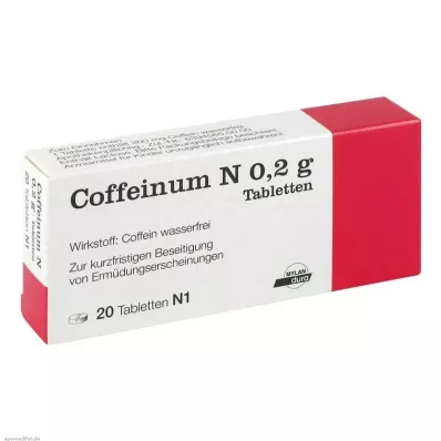 COFFEINUM N 0,2 g comprimidos, 20 uds COFFEINUM N 0,2 g comprimidos, 20 uds