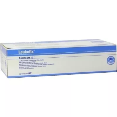 LEUKOFIX Esparadrapo 2,5 cm x 5 m, 12 uds