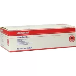 LEUKOPLAST 2,5 cmx5 m, 12 uds