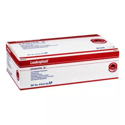 LEUKOPLAST 2,5 cmx5 m, 12 uds