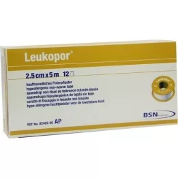 LEUKOPOR 2,5 cmx5 m, 12 uds