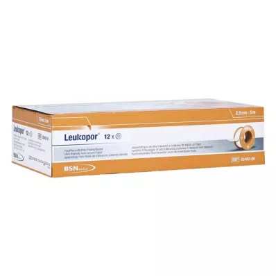 LEUKOPOR 2,5 cmx5 m, 12 uds