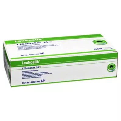 LEUKOSILK 1,25 cmx5 m, 24 unidades LEUKOSILK 1,25 cmx5 m, 24 unidades