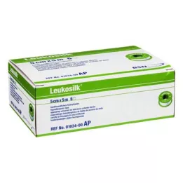 LEUKOSILK 5 cmx5 m, 6 piezas