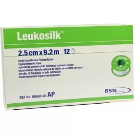 LEUKOSILK 2,5 cmx9,2 m, 12 uds